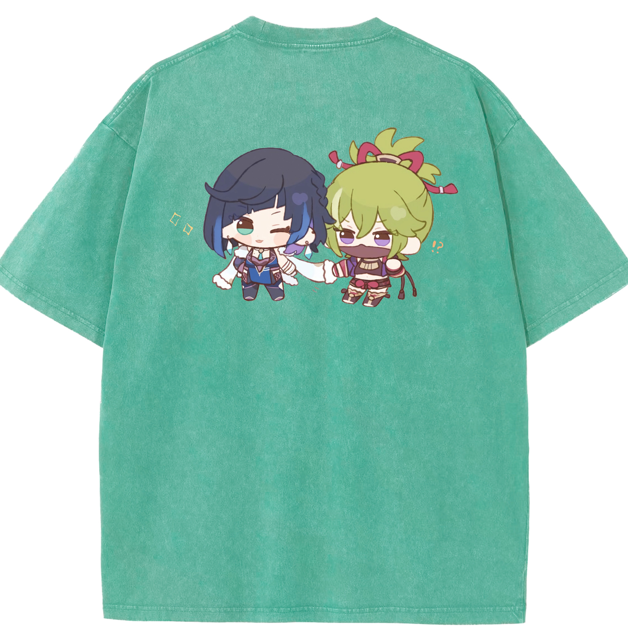 げんし神  久岐忍 くき しのぶ genshin Kuki Shinobu 綿100% ヴィンテージ風 半袖Tシャツ（背面プリント）